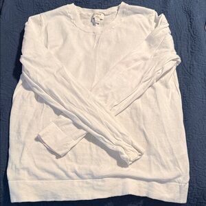 GAP White Long Sleeve Crew Neck Tee